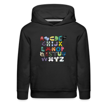 Load image into Gallery viewer, ALPHABET LORE - A to Z Hoodie (Youth) - black