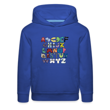 Load image into Gallery viewer, ALPHABET LORE - A to Z Hoodie (Youth) - royal blue