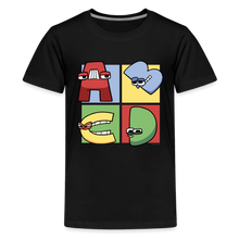 Load image into Gallery viewer, ALPHABET LORE - ABCD T-Shirt (Youth) - black