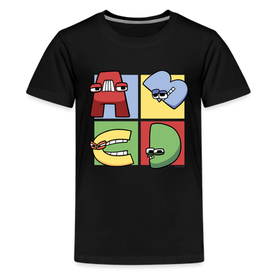 ALPHABET LORE - ABCD T-Shirt (Youth) - black