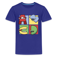 Load image into Gallery viewer, ALPHABET LORE - ABCD T-Shirt (Youth) - royal blue