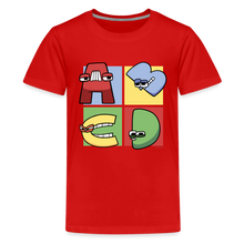 Load image into Gallery viewer, ALPHABET LORE - ABCD T-Shirt (Youth) - red