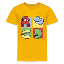 Load image into Gallery viewer, ALPHABET LORE - ABCD T-Shirt (Youth) - sun yellow