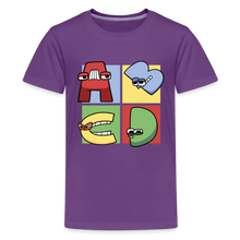 Load image into Gallery viewer, ALPHABET LORE - ABCD T-Shirt (Youth) - purple