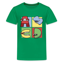Load image into Gallery viewer, ALPHABET LORE - ABCD T-Shirt (Youth) - kelly green