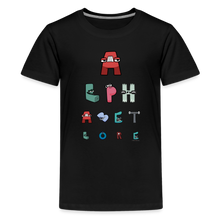 Load image into Gallery viewer, ALPHABET LORE - Eye Chart T-Shirt (Youth) - black