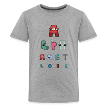 Load image into Gallery viewer, ALPHABET LORE - Eye Chart T-Shirt (Youth) - heather gray