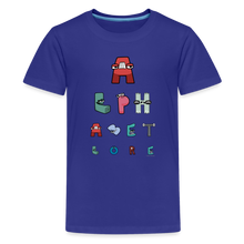 Load image into Gallery viewer, ALPHABET LORE - Eye Chart T-Shirt (Youth) - royal blue