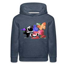 Load image into Gallery viewer, ALPHABET LORE - FAN! Hoodie (Youth) - heather denim