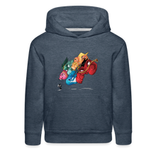 Load image into Gallery viewer, ALPHABET LORE - LMNOP Attack Hoodie (Youth) - heather denim