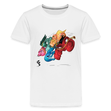 Load image into Gallery viewer, ALPHABET LORE - LMNOP Attack T-Shirt (Youth) - white