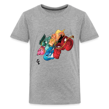 Load image into Gallery viewer, ALPHABET LORE - LMNOP Attack T-Shirt (Youth) - heather gray
