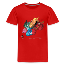 Load image into Gallery viewer, ALPHABET LORE - LMNOP Attack T-Shirt (Youth) - red