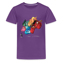 Load image into Gallery viewer, ALPHABET LORE - LMNOP Attack T-Shirt (Youth) - purple