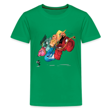 Load image into Gallery viewer, ALPHABET LORE - LMNOP Attack T-Shirt (Youth) - kelly green