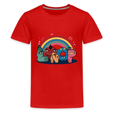 Load image into Gallery viewer, ALPHABET LORE - LMNOP Rainbow T-Shirt (Youth) - red