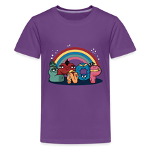 Load image into Gallery viewer, ALPHABET LORE - LMNOP Rainbow T-Shirt (Youth) - purple