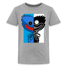 Load image into Gallery viewer, POPPY PLAYTIME - Huggy Duality T-Shirt (Youth) - heather gray