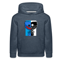 Load image into Gallery viewer, POPPY PLAYTIME - Huggy Duality Hoodie (Youth) - heather denim