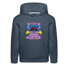 Load image into Gallery viewer, POPPY PLAYTIME - Huggy Faces Hoodie (Youth) - heather denim
