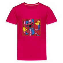 Load image into Gallery viewer, POPPY PLAYTIME - Huggy & Kissy Split T-Shirt (Youth) - dark pink