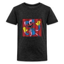 Load image into Gallery viewer, POPPY PLAYTIME - Huggy & Kissy Split T-Shirt (Youth) - charcoal grey
