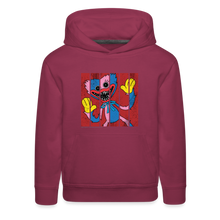 Load image into Gallery viewer, POPPY PLAYTIME - Huggy & Kissy Split Hoodie (Youth) - burgundy
