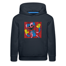Load image into Gallery viewer, POPPY PLAYTIME - Huggy & Kissy Split Hoodie (Youth) - navy