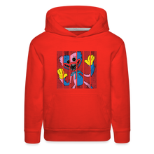 Load image into Gallery viewer, POPPY PLAYTIME - Huggy & Kissy Split Hoodie (Youth) - red