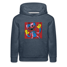 Load image into Gallery viewer, POPPY PLAYTIME - Huggy & Kissy Split Hoodie (Youth) - heather denim