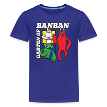 Load image into Gallery viewer, GARTEN OF BANBAN - Character Squares T-Shirt (Youth) - royal blue