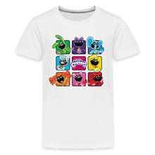 Load image into Gallery viewer, POPPY PLAYTIME - Smiling Critters Grid T-Shirt (Youth) - white