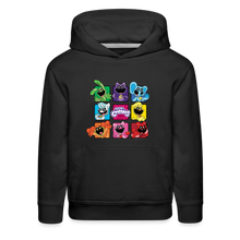 Load image into Gallery viewer, POPPY PLAYTIME - Smiling Critters Grid Hoodie (Youth) - black

