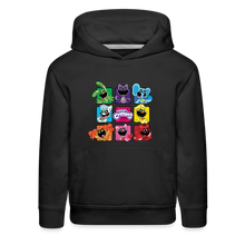 Load image into Gallery viewer, POPPY PLAYTIME - Smiling Critters Grid Hoodie (Youth) - black