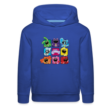 Load image into Gallery viewer, POPPY PLAYTIME - Smiling Critters Grid Hoodie (Youth) - royal blue
