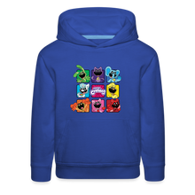 Load image into Gallery viewer, POPPY PLAYTIME - Smiling Critters Grid Hoodie (Youth) - royal blue