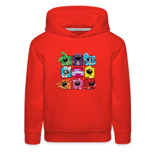 Load image into Gallery viewer, POPPY PLAYTIME - Smiling Critters Grid Hoodie (Youth) - red
