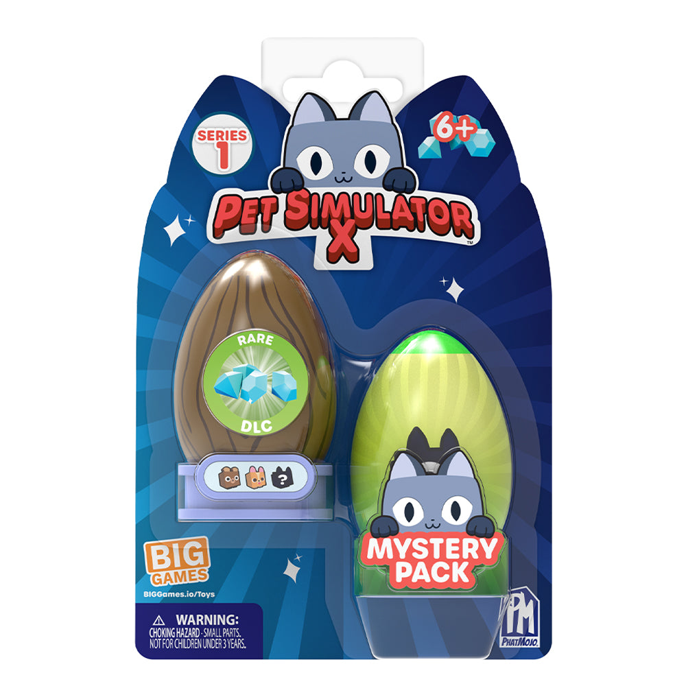 PET SIMULATOR Mystery Pet Minifigures 2Pack (Two Mystery Eggs & Pet