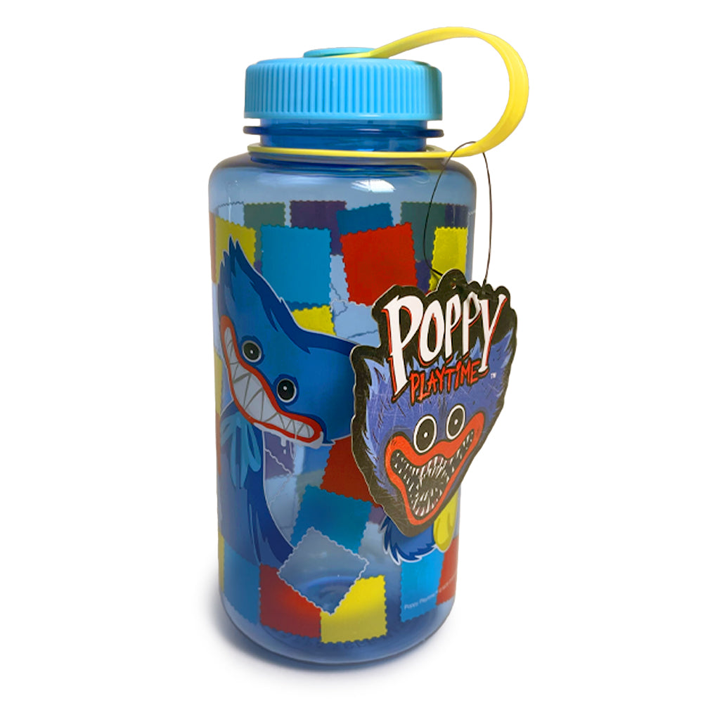 POPPY PLAYTIME - Huggy Wuggy Water Bottle (32oz Bottle w/ Attached Lid)