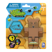 Load image into Gallery viewer, BEE SWARM - Brown Bear Action Figure Pack w/ Mystery Bee & Honeycomb Case (5” Articulated Figure & Bonus Items, Series 1)