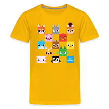 Load image into Gallery viewer, PET SIMULATOR - Checkered Faces T-Shirt - sun yellow