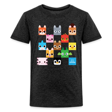 Load image into Gallery viewer, PET SIMULATOR - Checkered Faces T-Shirt - charcoal grey