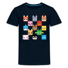 Load image into Gallery viewer, PET SIMULATOR - Checkered Faces T-Shirt - deep navy