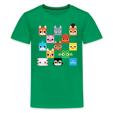 Load image into Gallery viewer, PET SIMULATOR - Checkered Faces T-Shirt - kelly green