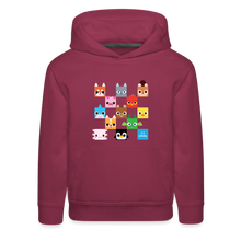 Load image into Gallery viewer, PET SIMULATOR - Checkered Faces Hoodie - burgundy