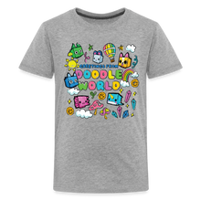 Load image into Gallery viewer, PET SIMULATOR - Doodle World Greetings T-Shirt - heather gray