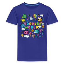 Load image into Gallery viewer, PET SIMULATOR - Doodle World Greetings T-Shirt - royal blue