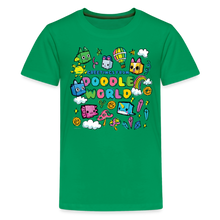 Load image into Gallery viewer, PET SIMULATOR - Doodle World Greetings T-Shirt - kelly green