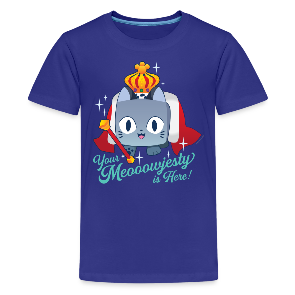 PET SIMULATOR - Your Meowjesty T-Shirt (Youth) - royal blue