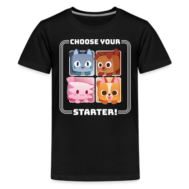 PET SIMULATOR - Choose Your Starter T-Shirt (Youth) - black